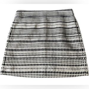Loft skirt size 8.  Black and off white.